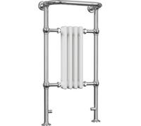 Uk Radiators Arundel Traditional Column Heated Bathroom Towel Rail White Btu1239 - (H) 963 X (W) 493mm