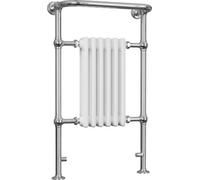 Uk Radiators Arundel Traditional Column Heated Bathroom Towel Rail White Btu1631 - (H) 963 X (W) 583mm