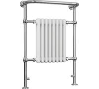 Uk Radiators Arundel Traditional Column Heated Bathroom Towel Rail White Btu1921 - (H) 963 X (W) 673mm
