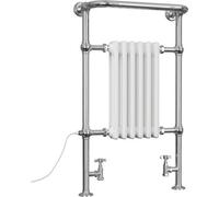 Uk Radiators Arundel Traditional Standard Column Dual Fuel Heated Bathroom Towel Rail White Btu1631 - (H) 963 X (W) 583mm