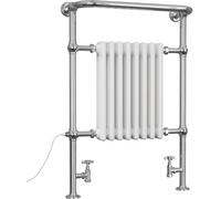 Uk Radiators Arundel Traditional Standard Column Dual Fuel Heated Bathroom Towel Rail White Btu1921 - (H) 963 X (W) 673mm