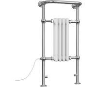 Uk Radiators Arundel White Standard Heated Towel Rail Column Bathroom Radiator 300W - (H) 963 X (W) 493mm