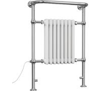 Uk Radiators Arundel White Standard Heated Towel Rail Column Bathroom Radiator 500W - (H) 963 X (W) 673mm