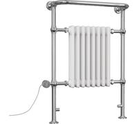 Uk Radiators Arundel White Thermostatic Heated Towel Rail Column Bathroom Radiator 600W - (H) 963 X (W) 673mm
