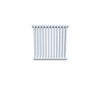 Uk Radiators Bircham Double Column Horizontal Traditional Cast-Iron Style Radiator W/ Feet White Btu1761 - (H) 602 X (W) 566mm