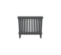 Uk Radiators Bircham Triple Column Horizontal Traditional Cast-Iron Style Radiator Raw Metal Btu2436 - (H) 502 X (W) 656mm