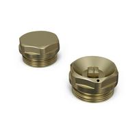Uk Radiators Brushed Brass Radiator Bleed Valve & Blanking Plug Talus