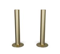 UK Radiators Brushed & Lacquered Radiator Pipe Covers 130mm Brushed Brass Talus