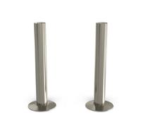 Uk Radiators Brushed & Lacquered Radiator Pipe Covers 130mm Silver Nickel Talus