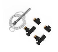 UK Radiators Dual Fuel Towel Rail Kit 150W Standard Black Talus