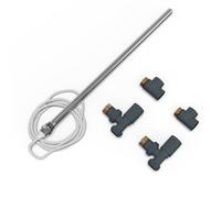 UK Radiators Dual Fuel Towel Rail Kit 400W Standard Anthracite Talus
