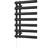 Uk Radiators Elyan Black Standard Heated Towel Rail Elliptical Tube Bathroom Radiator 300W - (H) 766 X (W) 500mm