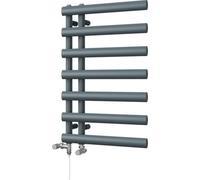 Uk Radiators Elyan Elliptical Standard Dual Fuel Heated Bathroom Towel Rail Anthracite Btu1150 - (H) 766 X (W) 500mm