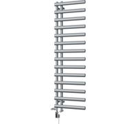 Uk Radiators Elyan Elliptical Thermostatic Wifi Dual Fuel Heated Bathroom Towel Rail Silver Btu2279 - (H) 1592 X (W) 500mm