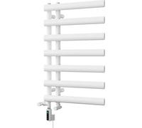 Uk Radiators Elyan Elliptical Thermostatic Wifi Dual Fuel Heated Bathroom Towel Rail White Btu1150 - (H) 766 X (W) 500mm