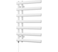 Uk Radiators Elyan White Standard Heated Towel Rail Elliptical Tube Bathroom Radiator 300W - (H) 766 X (W) 500mm