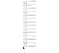 Uk Radiators Elyan White Thermostatic Heated Towel Rail Elliptical Tube Wifi Bathroom Radiator 700W - (H) 1592 X (W) 500mm
