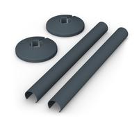 Uk Radiators Gloss Radiator Pipe Covers 200mm Slate Grey Talus