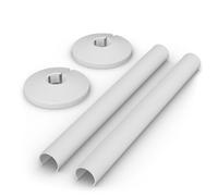 UK Radiators Gloss Radiator Pipe Covers 200mm White Talus