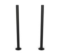 Uk Radiators Matt Radiator Pipe Covers 300mm Black Talus