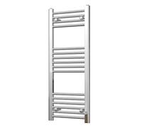 UK Radiators Modern Straight Heated Towel Rail Radiator - Towel Radiator | H1000mm x W400mm, Chrome - Brackets and Fixings Included - Efficient Towel Warmer for Bathrooms, Screw-In Wall Mounted