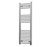 UK Radiators Modern Straight Heated Towel Rail Radiator - Towel Radiator | H1200mm x W400mm, Chrome - Brackets and Fixings Included - Efficient Towel Warmer for Bathrooms, Screw-In Wall Mounted