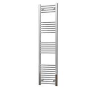 UK Radiators Modern Straight Heated Towel Rail Radiator - Towel Radiator | H1600mm x W400mm, Chrome - Brackets and Fixings Included - Efficient Towel Warmer for Bathrooms, Screw-In Wall Mounted
