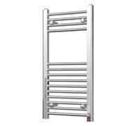 UK Radiators Modern Straight Heated Towel Rail Radiator - Towel Radiator | H800mm x W400mm, Chrome - Brackets and Fixings Included - Efficient Towel Warmer for Bathrooms, Screw-In Wall Mounted