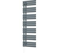 Uk Radiators Percival Anthracite Standard Heated Towel Rail Elliptical Tube Bathroom Radiator 800W - (H) 1592 X (W) 500mm