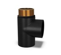 Uk Radiators Radiator T-Piece 1/2Bsp Black Talus