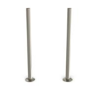Uk Radiators Talus Brushed & Lacquered Radiator Pipe Covers Silver Nickel - 300mm