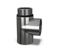 UK RADIATORS - Talus Chrome Radiator T-Piece 1/2 BSP - Convenient Plumbing Connection - Enhance Radiator Functionality - Easy Installation - Durable Construction - Reliable and Leak-Free Solution