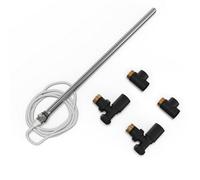 Uk Radiators Talus Dual Fuel Towel Rail Kit Standard Black - 400W