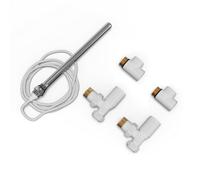 Uk Radiators Talus Dual Fuel Towel Rail Kit Standard White - 200W