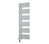 Uk Radiators Tristan Flat Thermostatic Wifi Dual Fuel Heated Bathroom Towel Rail Silver Btu2378 - (H) 1564 X (W) 500mm
