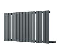 Uk Radiators Typhoon Anthracite Flat Tube Horizontal Steel Smart Oil-Free Radiator 700W - (H) 600 X (W) 1020mm