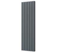 Uk Radiators Typhoon Anthracite Flat Tube Vertical Steel Designer Radiator Btu5469 1603W - (H) 1800 X (W) 544mm