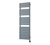 Uk Radiators Typhoon Anthracite Thermostatic Heated Towel Rail Flat Tube Wifi Bathroom Radiator 800W - (H) 1564 X (W) 500mm