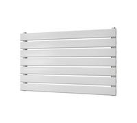 Uk Radiators Typhoon Axis White Flat Tube Horizontal Steel Designer Radiator Btu1515 444W - (H) 476 X (W) 800mm