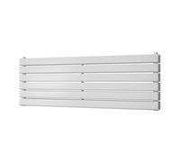 Uk Radiators Typhoon Axis White Flat Tube Horizontal Steel Designer Radiator Btu2924 857W - (H) 408 X (W) 1200mm