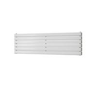 Uk Radiators Typhoon Axis White Flat Tube Horizontal Steel Designer Radiator Btu3119 914W - (H) 408 X (W) 1400mm