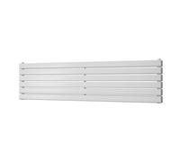 Uk Radiators Typhoon Axis White Flat Tube Horizontal Steel Designer Radiator Btu3695 1083W - (H) 408 X (W) 1600mm