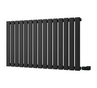 Uk Radiators Typhoon Black Flat Tube Horizontal Steel Smart Oil-Free Radiator 700W - (H) 600 X (W) 1020mm