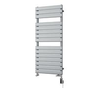 Uk Radiators Typhoon Flat Thermostatic Wifi Dual Fuel Heated Bathroom Towel Rail Silver Btu2102 - (H) 1156 X (W) 500mm
