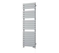Uk Radiators Typhoon Flat Tube Standard Dual Fuel Heated Bathroom Towel Rail Silver Btu2699 - (H) 1564 X (W) 500mm