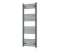 Uk Radiators Zennor Anthracite Standard Heated Towel Rail Curved Ladder Bathroom Radiator 500W - (H) 1400 X (W) 500mm
