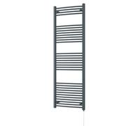 Uk Radiators Zennor Anthracite Standard Heated Towel Rail Curved Ladder Bathroom Radiator 900W - (H) 1800 X (W) 600mm