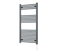Uk Radiators Zennor Anthracite Standard Heated Towel Rail Straight Ladder Bathroom Radiator 600W - (H) 1200 X (W) 600mm