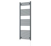 Uk Radiators Zennor Anthracite Standard Heated Towel Rail Straight Ladder Bathroom Radiator 900W - (H) 1800 X (W) 600mm