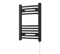 Uk Radiators Zennor Black Standard Heated Towel Rail Curved Ladder Bathroom Radiator 200W - (H) 600 X (W) 400mm